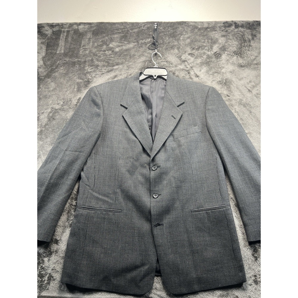 Riserva By Luciano Natazout Men's 44R Gray Black Sport Coat Blazer